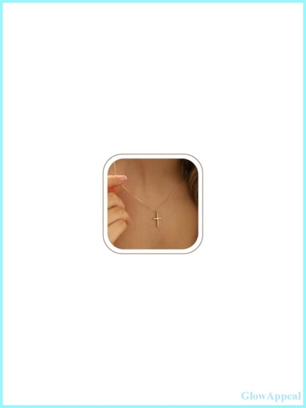 14K Gold Plated Cross Necklace Dainty Pendant Jewelry for Women
